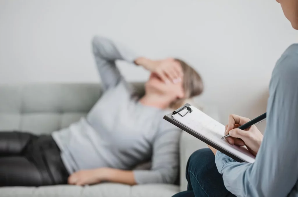 Adult woman at therapy session